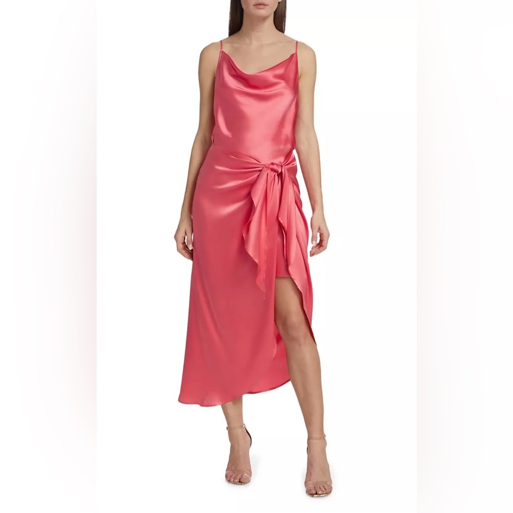 L'AGENCE Rose Sarong Silk Cowl Dress
Coral Rose- Sz 4